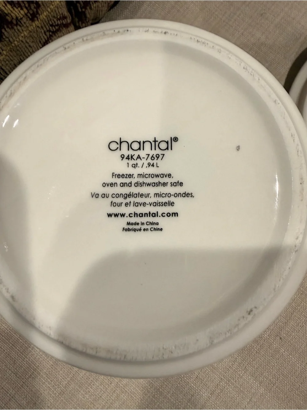 King Arthur white ceramic